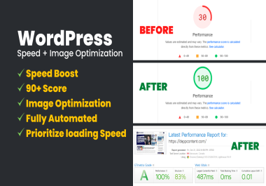 I will Optimize Your WordPress Website Speed +90 Score in Best Quality