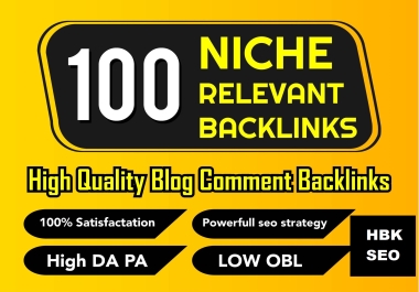I will provide 100 niche relevant blog comments seo backlinks