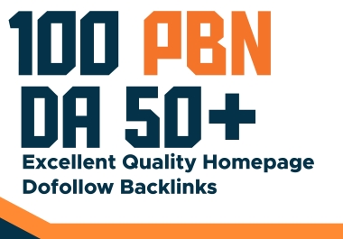 I will provide manual 100 PBN DA 50 Plus SEO Permanent Homepage Dofollow Backlinks