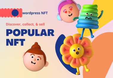 WordPress NFT Art,  NFT Crypto and ico Landing Page,  NFT Minting Art Website automated NFT,  Crypto