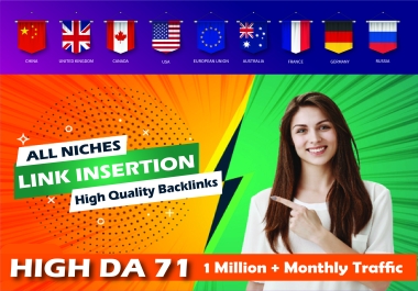 Link Insertion Niche Edit High DA 71 Do Follow SEO Backlinks