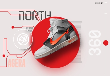 I will create a powerful futuristic web banner,  poster design