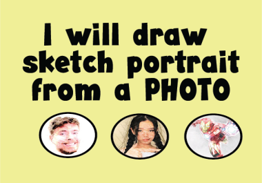 I will draw sketch headshot from a photo