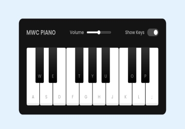 MWC PIANO in Html CSS JavaScript Script