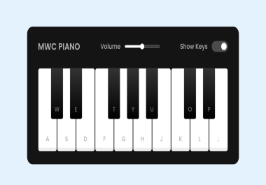 MWC PIANO in Html CSS JavaScript Script