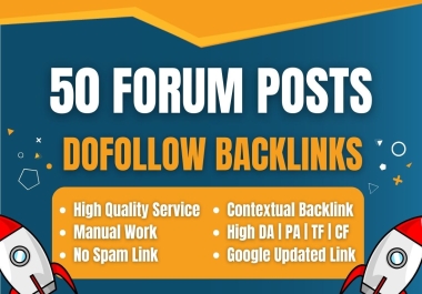 Provide Do-follow Forum backlinks to boost your google ranking