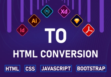 I will convert xd to html,  psd to html fully responsive using bootstrap5