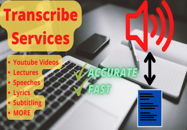 Trascribing your desired audio files FAST and Accurate