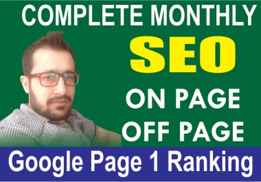 I will rank your website on first page of search engine through monthly SEO