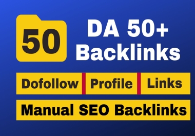 50 Dofollow Profile Backlinks Manual WhiteHat Link Building SEO Service