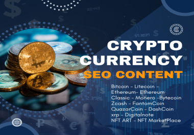 Will produce exceptional 1000-word SEO content writing on any cryptocurrency topic