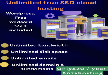 Unlimited SSD Cloud Hosting,  Unlimited RAM and CPU