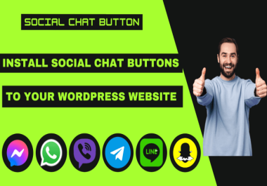 Install 2 social chat buttons to your WordPress website