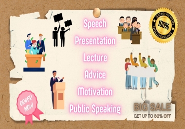 Create 20 Minutes Public Speaking Speech Lecture Presentation