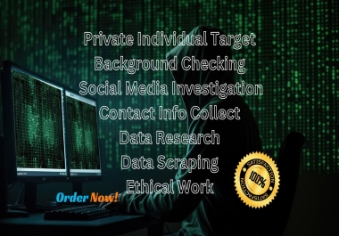 I Can Be Your Legal Private Investigator and Data Analysis