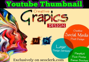 I will design youtube Thumbnails,  social media posters,  banners.