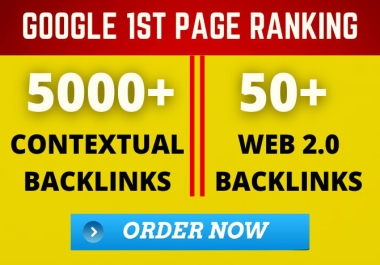 I will do 50 web 2 0 and 5000 tier 2 contextual backlinks to rank website