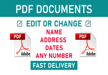 Edit PDF files,  documents,  photoshop