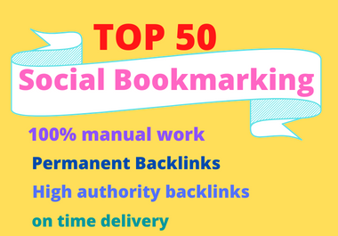 I will Provide manual High Quality 60 Social Bookmarking SEO Backlinks