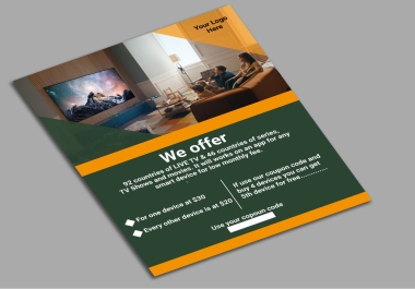 I will design professional flyer for you within one day