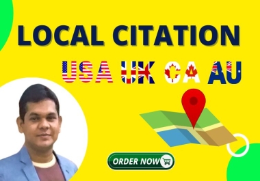 I will Local Citation and Directory submission for USA,  UK, CA, AU