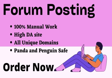 I will Submit 70 high quality Forum Postings backlinks on high DA site