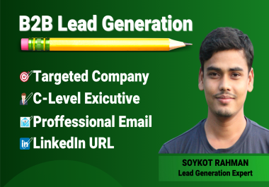 I will be your virtual assistant for B2b lead generation and data entry