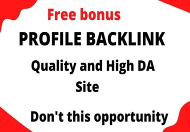 I will create 100 profile backlinks da 70 to 99 sites