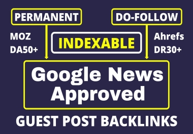 Write and publish 2 google news approved sites guest post backlinks