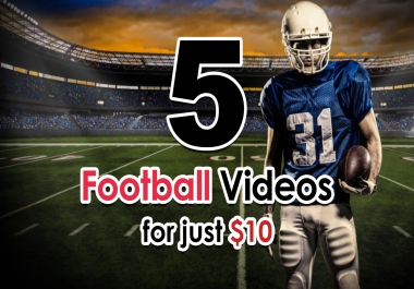 All 5 American Football,  Sport logo intro video animations