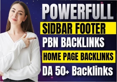 100 high quality google ranking site sidebar Home page backlinks off page seo backlink