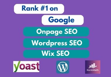 I will do Onpage SEO for your wordpress,  wix website for ranking on Google