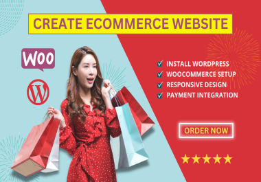 I will build woocommerce website and eommerce store in wordpress