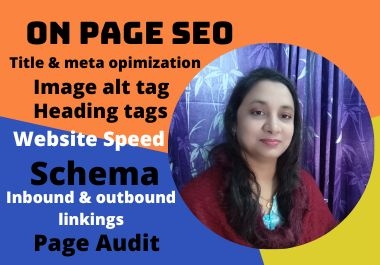 On-Page SEO with yoast or rankmath or all in SEO for WordPress optimization