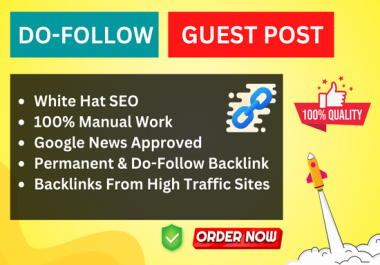 I will provide you 20 high authority guest post backlink on high quality website