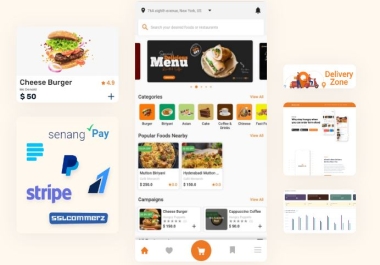 Restaurant - Food Delivery website with android and iOS App