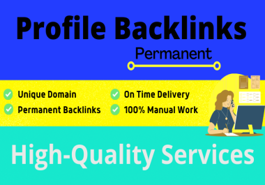 I will build high da dr profile backlinks manually