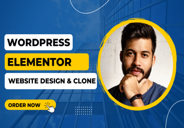 I will do wordpress website design,  redesign or clone by elementor pro