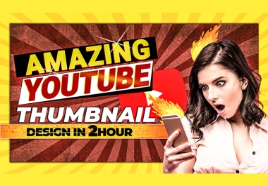 I will design amazing eye catchy clickbait youtube thumbnail