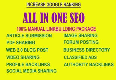 All In One Manual SEO Link Building Service package