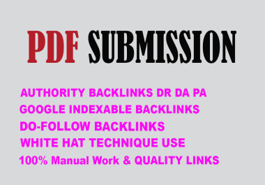 I will do 50 manually PDF/PTT/Documents submission sharing High Authority sites