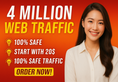 Drive 4,000,000 targeted real organic website traffic by Google,  Yahoo,  Bing