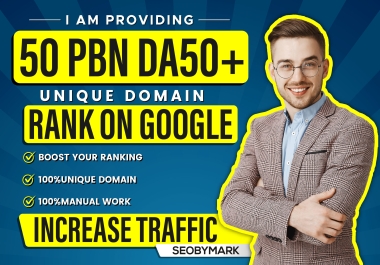 Build 50 Powerful & Permanent DA50+ PBN SEO Homepage Backlinks