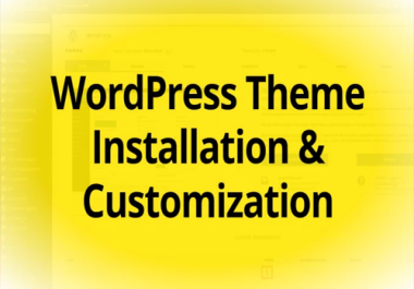 I will install wordpress theme customization