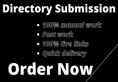 I will do 150 manually directory submissions on high DA sites