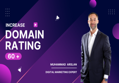 Increase domain rating ahrefs DR 50 with dofollow backlinks