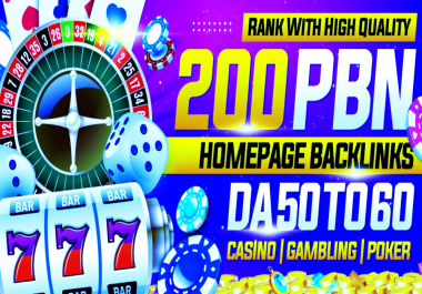 200 High Quality PBN DA 50+ Casino, Ufabet, Slot, Judi, Poker, Thai, Indonesian, Poker, Betting Websites