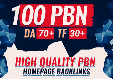 Get 100 High Quality PBNs DA-70+ TF-30+ Dofollow Backlinks Permanent post
