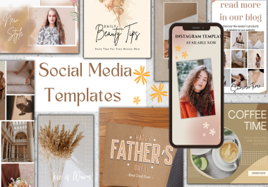 I will design high quality social media templates