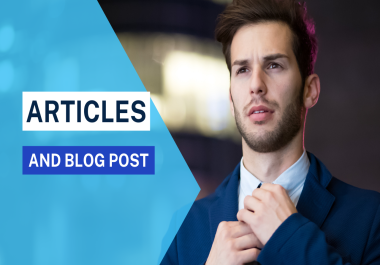 I will write Unique SEO friendly articles and blog post for you. 1000 words in 24 hours